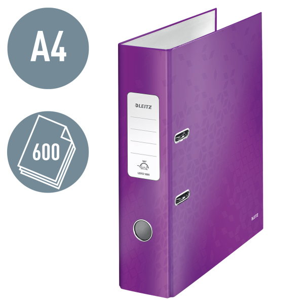 LEITZ Ordner lila Karton 8,0 cm DIN A4, 1 St.
