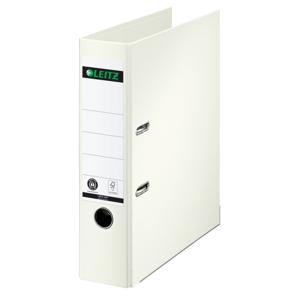 LEITZ 1007 Ordner signalweiß Karton 8,0 cm DIN A4, 1 St.