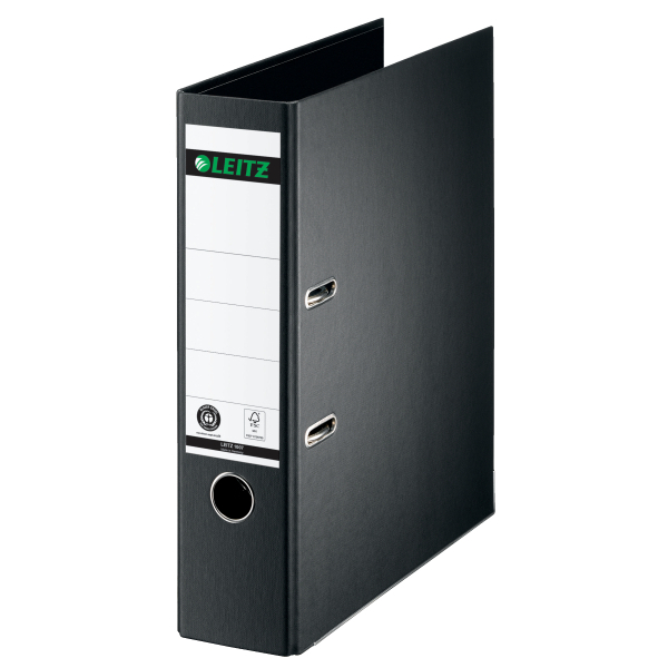 LEITZ 1007 Ordner schwarz Karton 8,0 cm DIN A4, 1 St.
