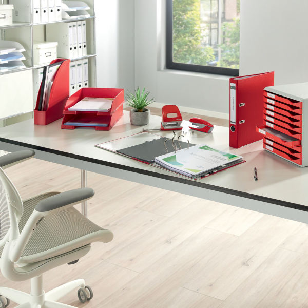 LEITZ 1010 Ordner rot Kunststoff 8,0 cm DIN A4, 1 St.