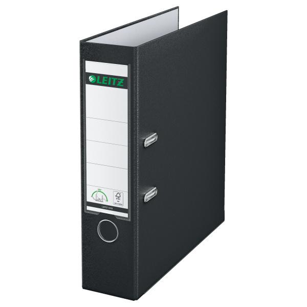 LEITZ 1010 Ordner schwarz Kunststoff 8,0 cm DIN A4, 1 St.