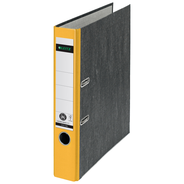 LEITZ 1050 Ordner gelb marmoriert Karton 5,2 cm DIN A4, 1 St.