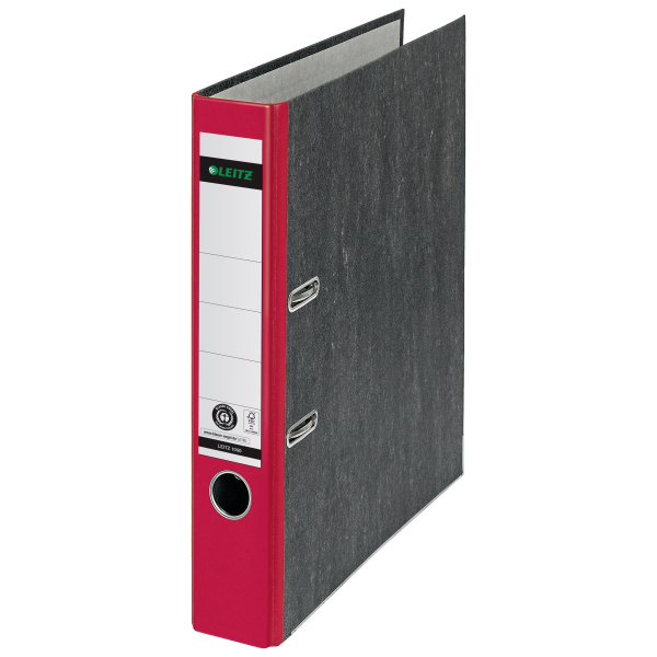 LEITZ 1050 Ordner rot marmoriert Karton 5,2 cm DIN A4, 1 St.