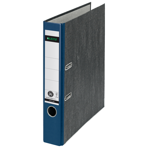 LEITZ 1050 Ordner blau marmoriert Karton 5,2 cm DIN A4, 1 St.