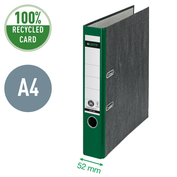 LEITZ 1050 Ordner grün marmoriert Karton 5,2 cm DIN A4, 1 St.