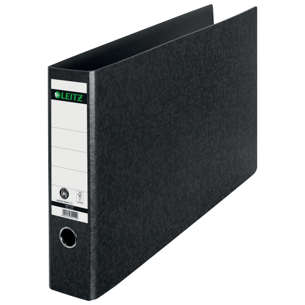 LEITZ 1073 Ordner schwarz marmoriert Karton 7,8 cm DIN A3 quer, 1 St.