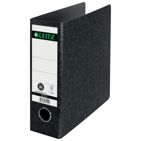 LEITZ 1075 Ordner schwarz marmoriert Karton 7,8 cm DIN A5 hoch, 1 St.