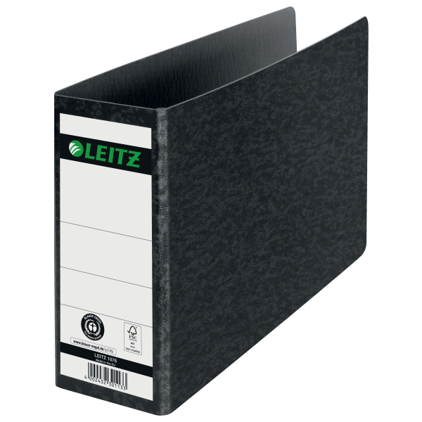LEITZ 1076 Ordner schwarz marmoriert Karton 8,0 cm DIN A5 quer, 1 St.