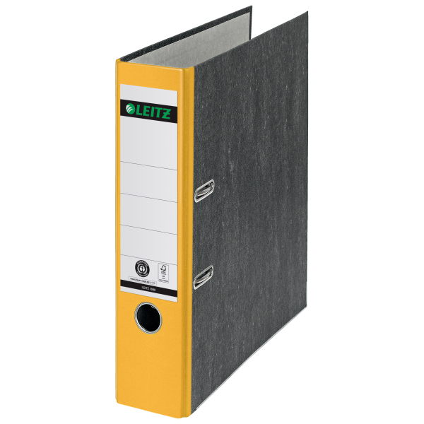 LEITZ 1080 Ordner gelb marmoriert Karton 8,0 cm DIN A4, 1 St.
