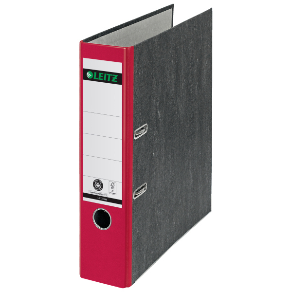 LEITZ 1080 Ordner rot marmoriert Karton 8,0 cm DIN A4, 1 St.
