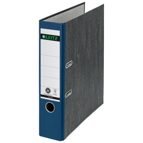 LEITZ 1080 Ordner blau marmoriert Karton 8,0 cm DIN A4, 1 St.