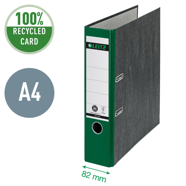 LEITZ 1080 Ordner grün marmoriert Karton 8,0 cm DIN A4, 1 St.