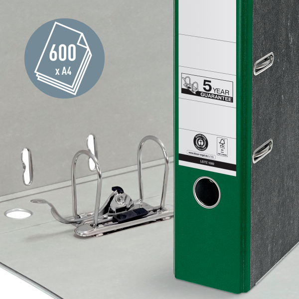 LEITZ 1080 Ordner grün marmoriert Karton 8,0 cm DIN A4, 1 St.