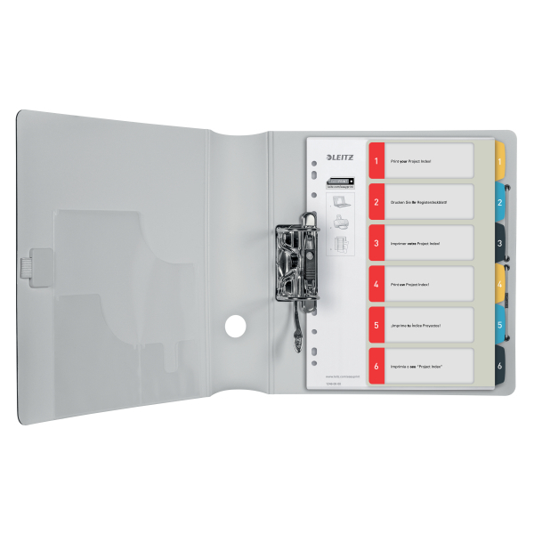 LEITZ Ordnerregister Cosy DIN A4+ Vollformat, Überbreite 1-6 farbig 6-teilig, 1 Satz
