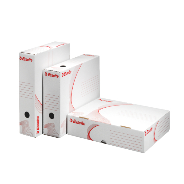 Esselte Archivboxen weiß 25,5 x 32,9 x 8,0 cm, 10 St.