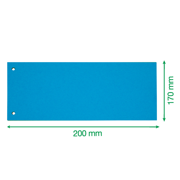 LEITZ Trennstreifen 1679 farbsortiert, 180 g/qm Karton 24,0 x 10,5 cm, 25 St.