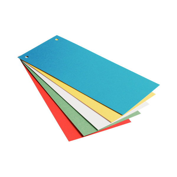LEITZ Trennstreifen 1679 farbsortiert, 180 g/qm Karton 24,0 x 10,5 cm, 25 St.
