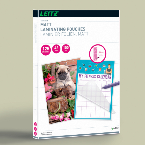 LEITZ Laminierfolien matt für A3 125 micron, 100 St.