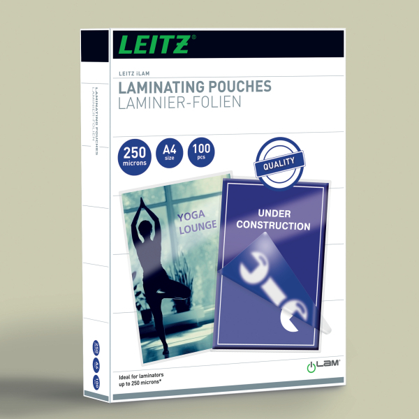 LEITZ Laminierfolien glänzend für A4 250 micron, 100 St.