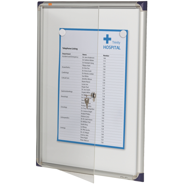nobo Schaukasten Pacific silber 4x DIN A4 74,2 x 2,2 x 55,0 cm, 1 St.