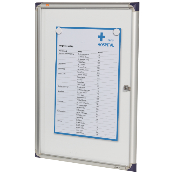 nobo Schaukasten Pacific silber 4x DIN A4 74,2 x 2,2 x 55,0 cm, 1 St.