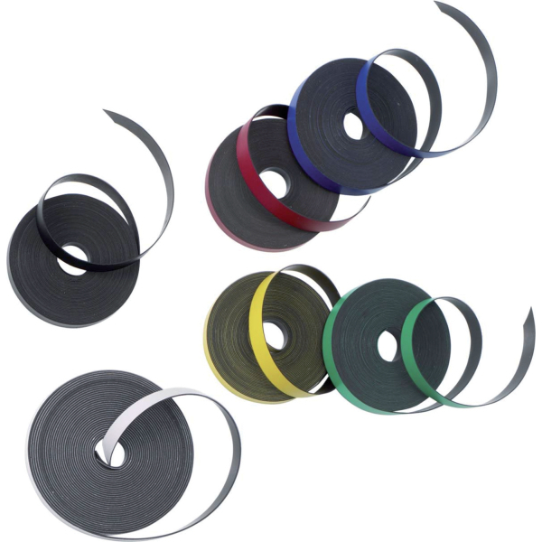 nobo Magnetband selbstklebend schwarz 1,0 cm x 10,0 m, 1 Rolle