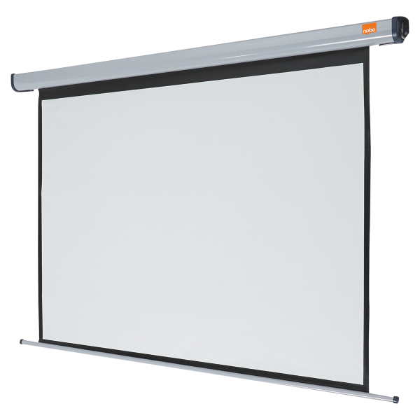 nobo elektrische Rolloleinwand 4:3, 144 x 108 cm Projektionsfläche