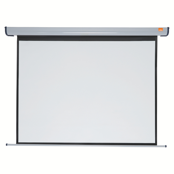 nobo elektrische Rolloleinwand 4:3, 160 x 120 cm Projektionsfläche