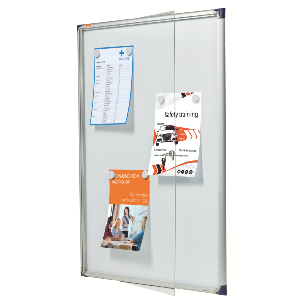 nobo Schaukasten Pacific silber 9x DIN A4 80,5 x 2,2 x 112,0 cm, 1 St.