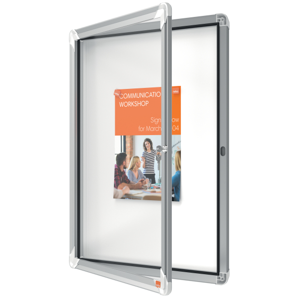 nobo Schaukasten silber 4x DIN A4 69,2 x 3,7 x 53,2 cm, 1 St.