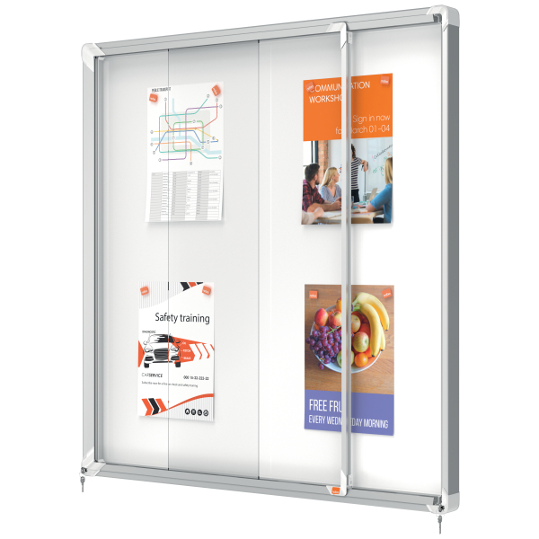 nobo Schaukasten silber 12x DIN A4 97,2 x 5,4 x 100,0 cm, 1 St.