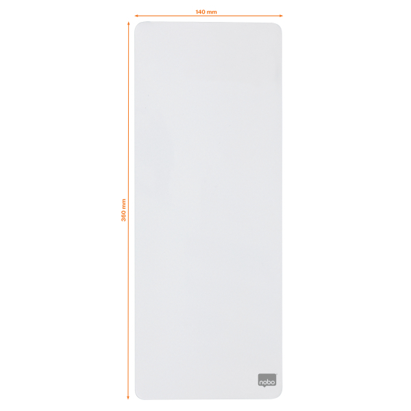 nobo Glas-Magnettafel Mini 14,0 x 36,5 cm weiß
