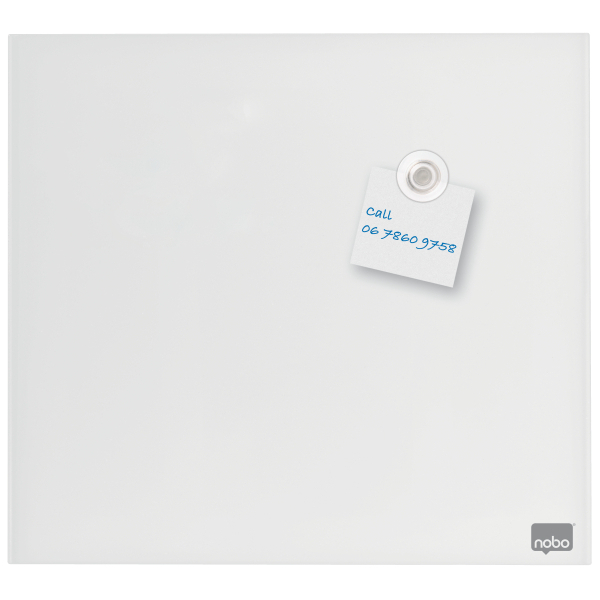 nobo Glas-Magnettafel 30,0 x 30,0 cm brillant weiß