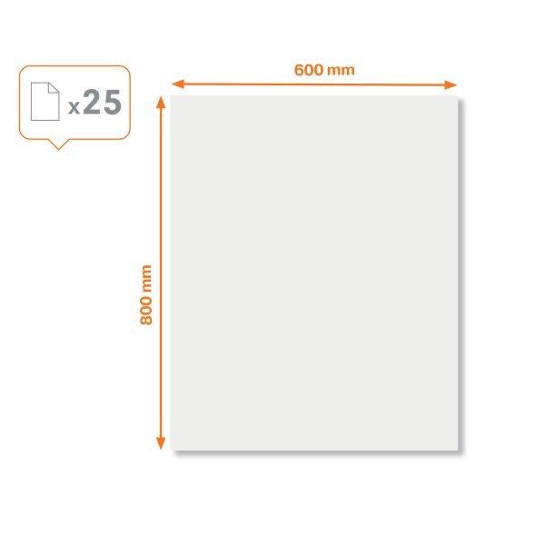 nobo Flipchart-Folie Instant glatt 60,0 x 80,0 cm, 25 Blatt