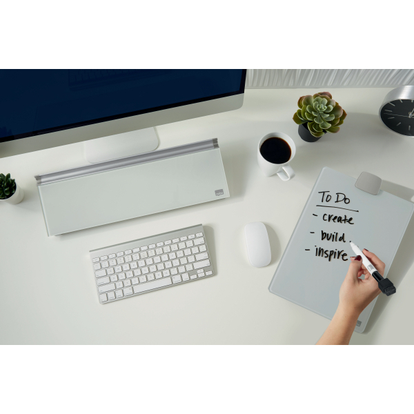 nobo Schreibtisch-Whiteboard Notiz 45,0 x 14,0 cm weiß Glas