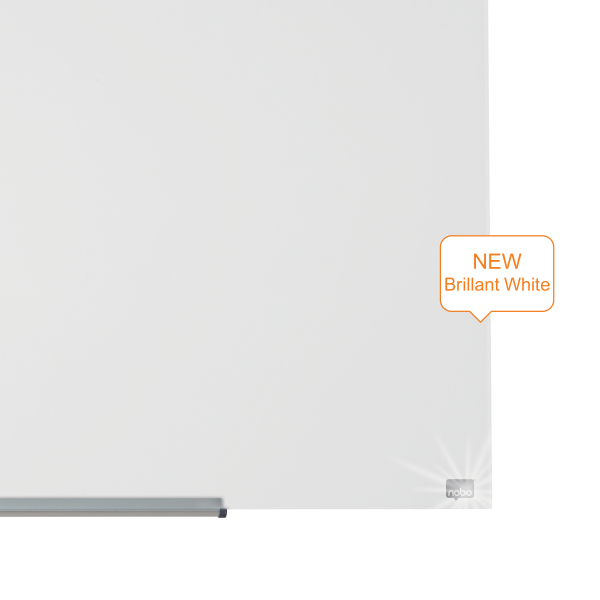 nobo Glas-Magnettafel Impression Pro Widescreen 100,0 x 56,0 cm brillant weiß