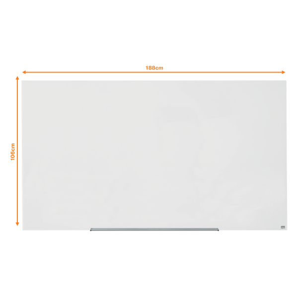 nobo Glas-Magnettafel Impression Pro Widescreen 190,0 x 100,0 cm brillant weiß