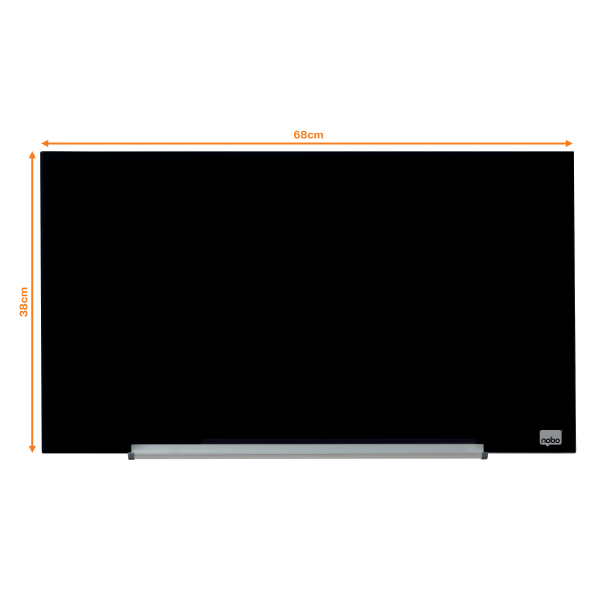 nobo Glas-Magnettafel Impression Pro Widescreen 68,0 x 38,0 cm schwarz
