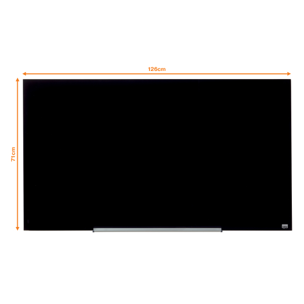 nobo Glas-Magnettafel Impression Pro Widescreen 126,0 x 71,0 cm schwarz