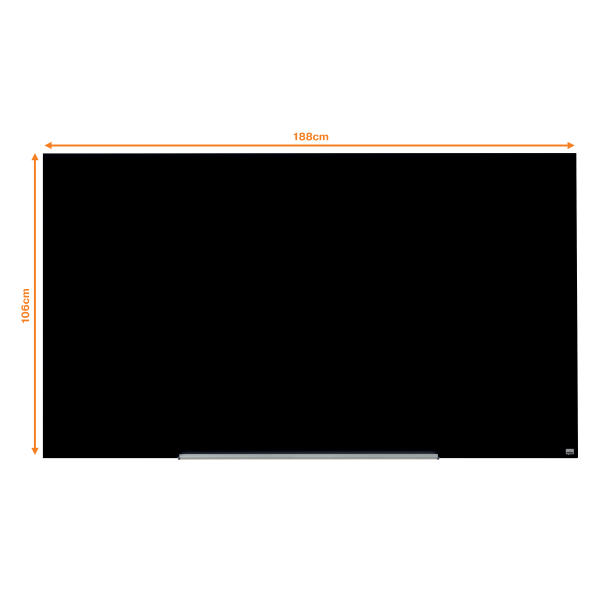 nobo Glas-Magnettafel Impression Pro Widescreen 190,0 x 100,0 cm schwarz