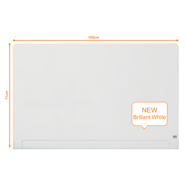 nobo Glas-Magnettafel Impression Pro 126,0 x 71,0 cm weiß