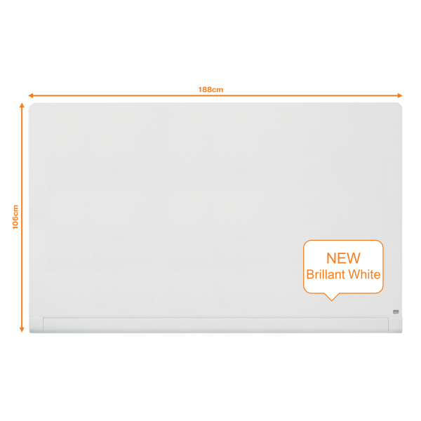 nobo Glas-Magnettafel Impression Pro 126,0 x 71,0 cm weiß