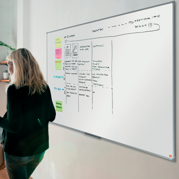 nobo Whiteboard Essence 180,0 x 120,0 cm weiß lackierter Stahl