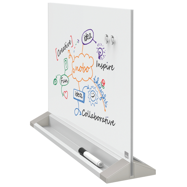 nobo Glas-Magnettafel Diamond 60,0 x 45,0 cm weiß