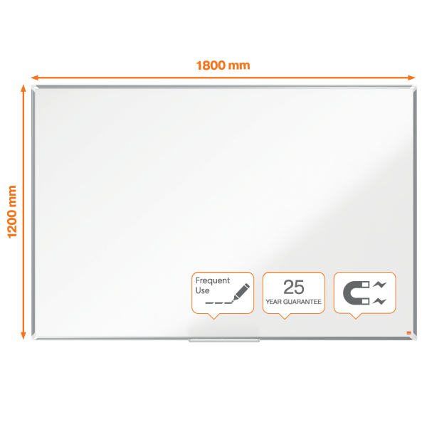 nobo Whiteboard Premium Plus 180,0 x 120,0 cm weiß, silber emaillierter Stahl