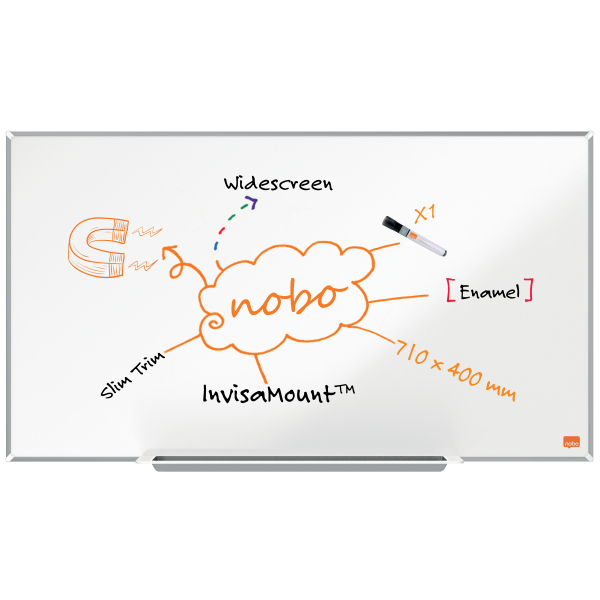 nobo Whiteboard Impression Pro Widescreen 71,0 x 40,0 cm weiß emaillierter Stahl