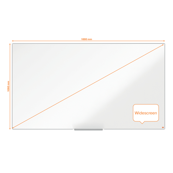nobo Whiteboard Impression Pro Widescreen Nano Clean™ 188,7 x 106,4 cm weiß lackierter Stahl