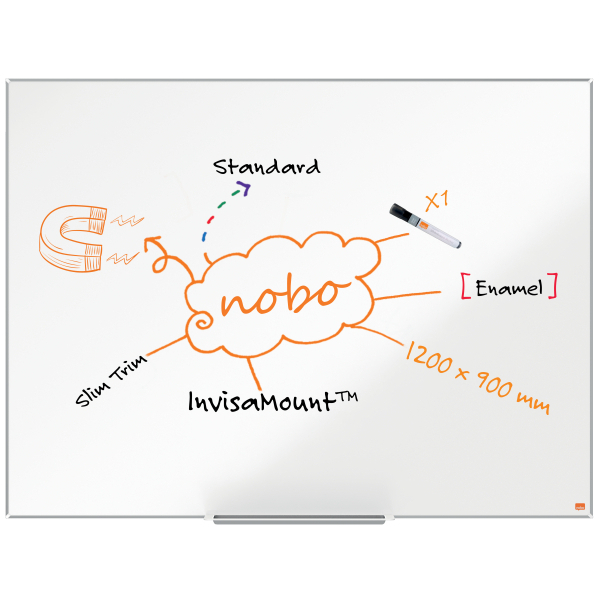 nobo Whiteboard Impression Pro 120,0 x 90,0 cm weiß emaillierter Stahl