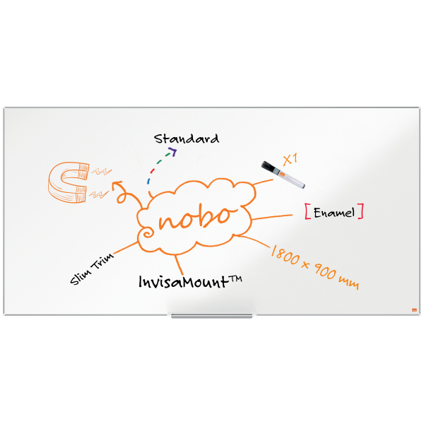 nobo Whiteboard Impression Pro 180,0 x 90,0 cm weiß emaillierter Stahl