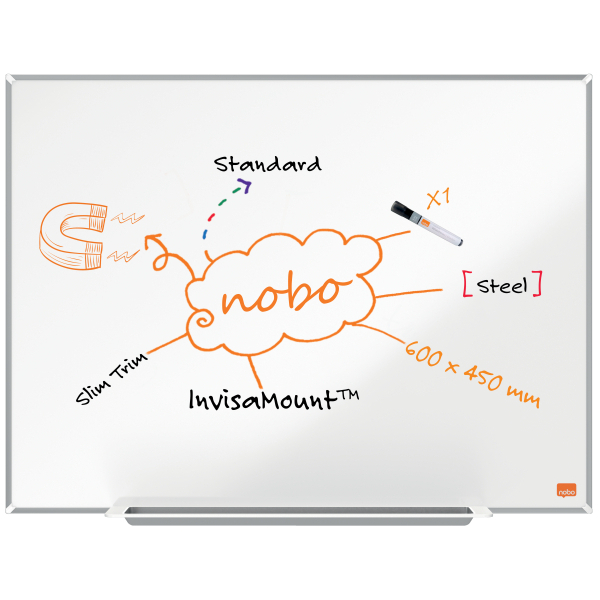 nobo Whiteboard Impression Pro Nano Clean™ 58,6 x 42,9 cm weiß lackierter Stahl